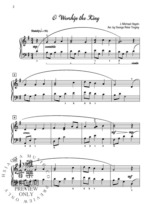 Sacred Inspirations 11 Favorite Hymns and Spirituals Arranged for Early Intermediate to Intermediate Pianists | 小雅音樂 Hsiaoya Music