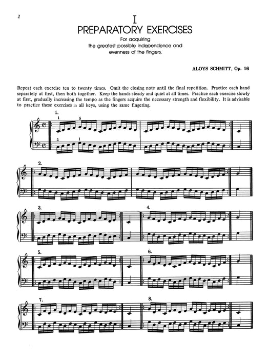 Schmitt: Preparatory Exercises, Opus 16 練習曲 作品 | 小雅音樂 Hsiaoya Music