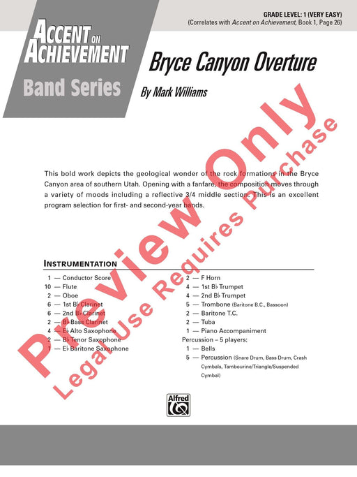 Bryce Canyon Overture 序曲 總譜 | 小雅音樂 Hsiaoya Music