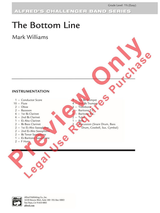 The Bottom Line Low Brass / Low Woodwind Section Feature 銅管 木管樂器樂節 總譜 | 小雅音樂 Hsiaoya Music