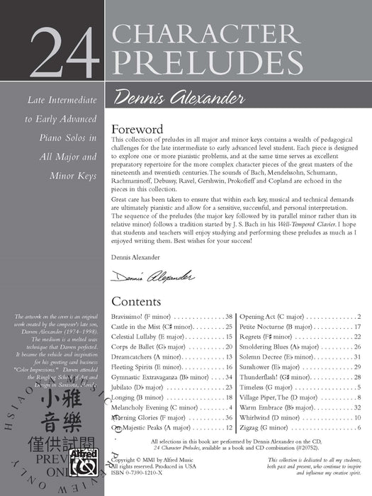24 Character Preludes Late Intermediate to Early Advanced Piano Solos in All Major and Minor Keys 前奏曲 鋼琴 獨奏 | 小雅音樂 Hsiaoya Music