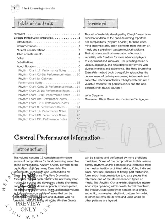 Hand Drumming Ensembles Rhythm Charts for Group Performance 節奏 | 小雅音樂 Hsiaoya Music