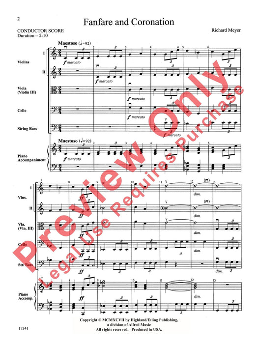 Fanfare and Coronation 號曲 總譜 | 小雅音樂 Hsiaoya Music