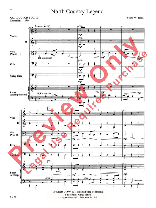 North Country Legend 傳奇曲 總譜 | 小雅音樂 Hsiaoya Music