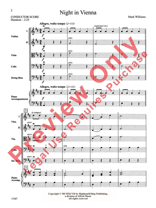 Night in Vienna 總譜 | 小雅音樂 Hsiaoya Music