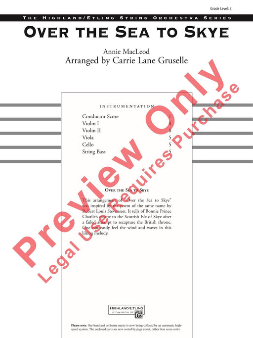 Over the Sea to Skye 總譜 | 小雅音樂 Hsiaoya Music