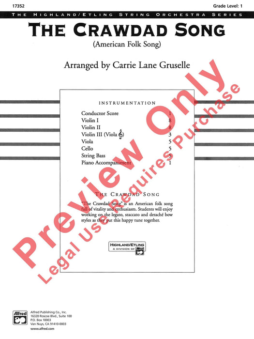 The Crawdad Song 總譜 | 小雅音樂 Hsiaoya Music