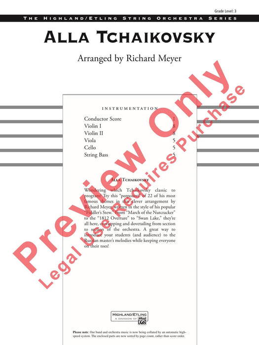 Alla Tchaikovsky 總譜 | 小雅音樂 Hsiaoya Music