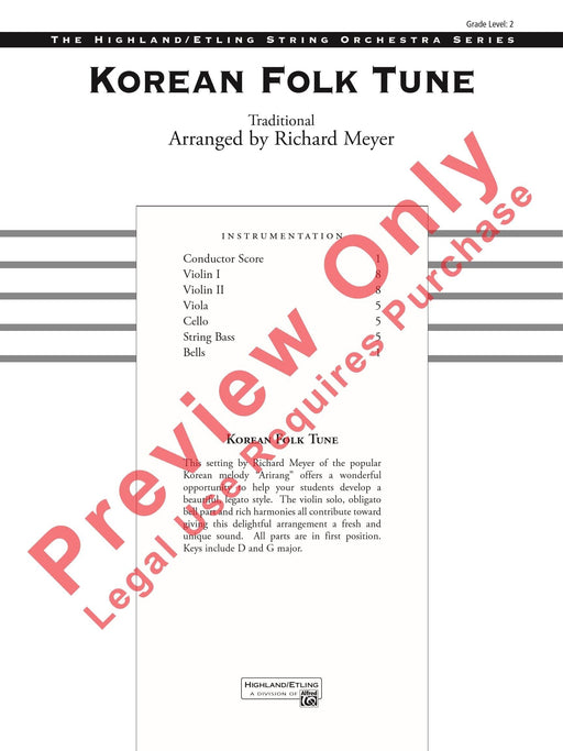 Korean Folk Tune 民謠 總譜 | 小雅音樂 Hsiaoya Music