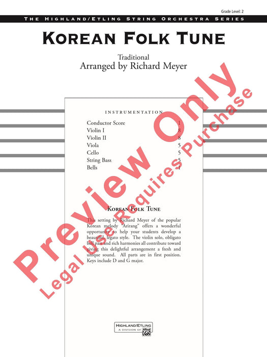Korean Folk Tune 民謠 總譜 | 小雅音樂 Hsiaoya Music