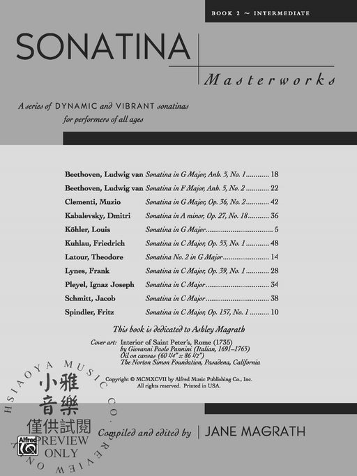 Sonatina Masterworks, Book 2 小奏鳴曲 | 小雅音樂 Hsiaoya Music