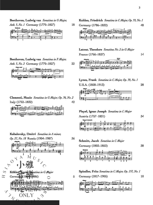 Sonatina Masterworks, Book 2 小奏鳴曲 | 小雅音樂 Hsiaoya Music