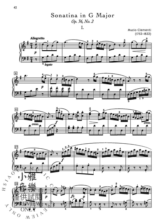Sonatina Masterworks, Book 2 小奏鳴曲 | 小雅音樂 Hsiaoya Music