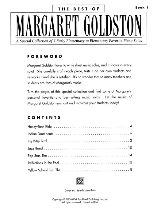 The Best of Margaret Goldston, Book 1 A Special Collection of 7 Early Elementary to Elementary Favorite Piano Solos 鋼琴 獨奏 | 小雅音樂 Hsiaoya Music