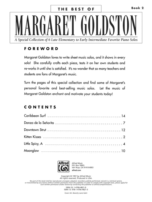 The Best of Margaret Goldston, Book 2 A Special Collection of 6 Late Elementary to Early Intermediate Favorite Piano Solos 鋼琴 獨奏 | 小雅音樂 Hsiaoya Music