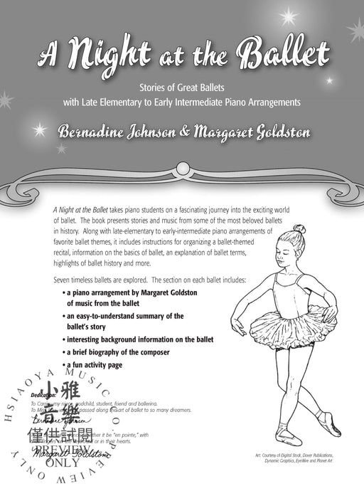 A Night at the Ballet Stories of Great Ballets with Late Elementary to Early Intermediate Piano Arrangements 芭蕾 鋼琴 | 小雅音樂 Hsiaoya Music