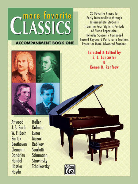 More Favorite Classics: Accompaniment, Book 1 20 Favorite Pieces for Early Intermediate Through Intermediate Students from the Four Stylistic Periods of Piano Repertoire 伴奏 小品 鋼琴 | 小雅音樂 Hsiaoya Music