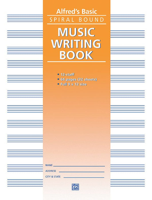 12 Stave Music Writing Book (9" x 12") | 小雅音樂 Hsiaoya Music
