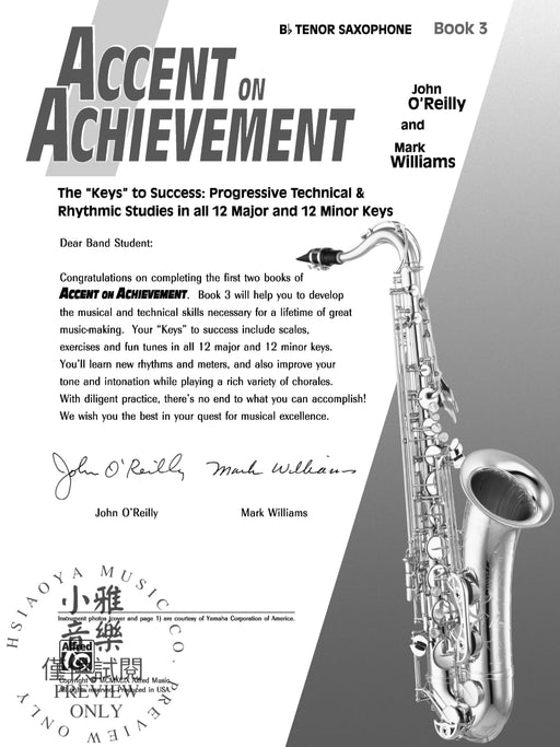 Accent on Achievement, Book 3 The "Keys" to Success - Progressive Technical & Rhythmic Studies in all 12 Major and 12 Minor Keys 節奏 | 小雅音樂 Hsiaoya Music