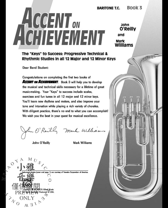 Accent on Achievement, Book 3 The "Keys" to Success - Progressive Technical & Rhythmic Studies in all 12 Major and 12 Minor Keys 節奏 | 小雅音樂 Hsiaoya Music