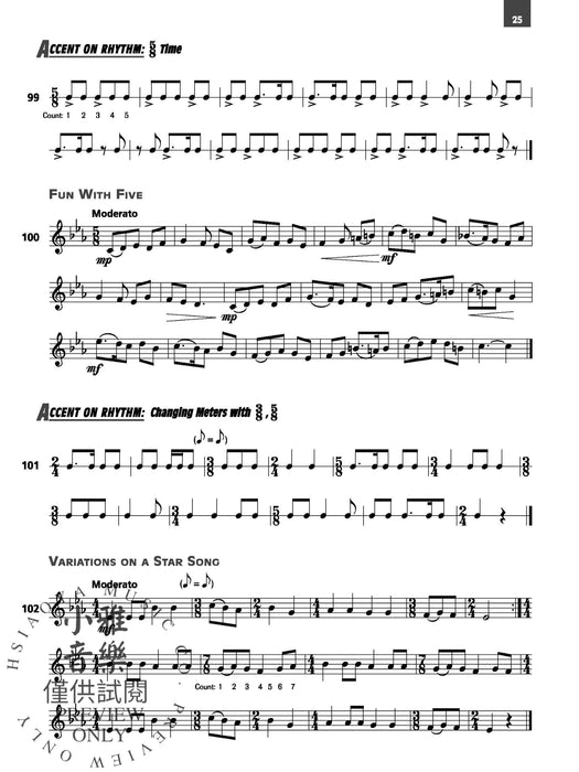 Accent on Achievement, Book 3 The "Keys" to Success - Progressive Technical & Rhythmic Studies in all 12 Major and 12 Minor Keys 節奏 | 小雅音樂 Hsiaoya Music