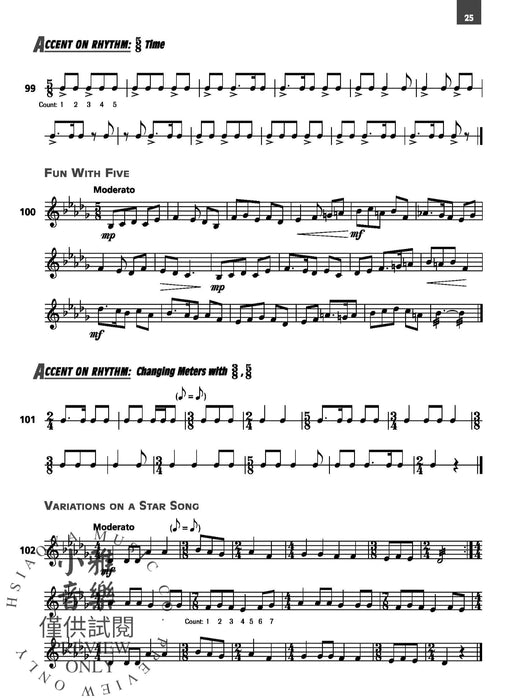 Accent on Achievement, Book 3 The "Keys" to Success - Progressive Technical & Rhythmic Studies in all 12 Major and 12 Minor Keys 節奏 | 小雅音樂 Hsiaoya Music