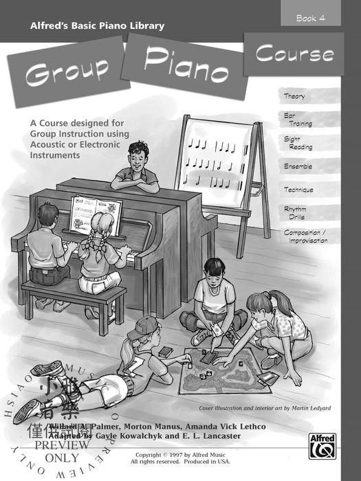 Alfred's Basic Group Piano Course, Book 4 A Course Designed for Group Instruction Using Acoustic or Electronic Instruments 鋼琴 | 小雅音樂 Hsiaoya Music