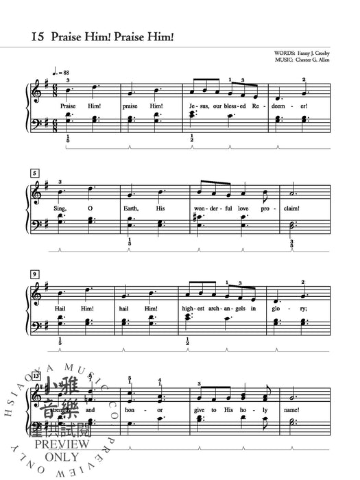 The Piano Student's Hymnal 30 Hymns Simplified for Late Elementary to Early Intermediate Pianists 鋼琴 | 小雅音樂 Hsiaoya Music