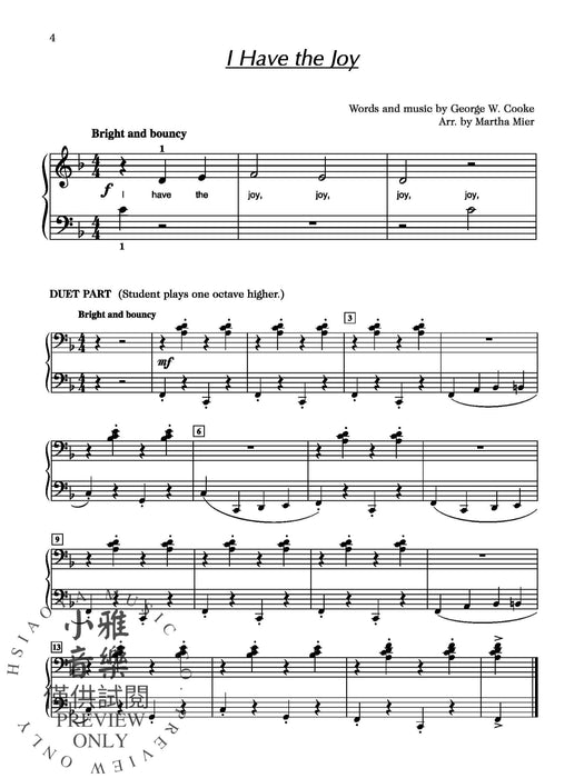 Easy Hymns and Spirituals, Book 1 8 Sacred Arrangements for Early Elementary to Elementary Pianists | 小雅音樂 Hsiaoya Music
