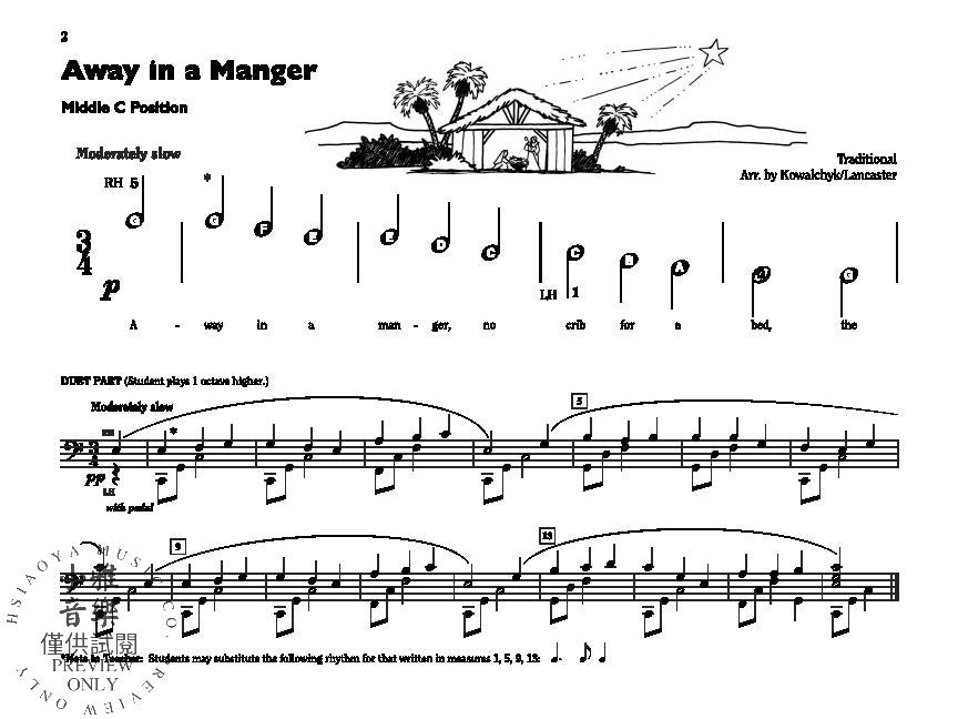Christmas Carol Activity Book -- Pre-reading 10 Christmas Favorites with Corresponding Musical Activity Pages for the Beginning Pianist 耶誕頌歌 | 小雅音樂 Hsiaoya Music