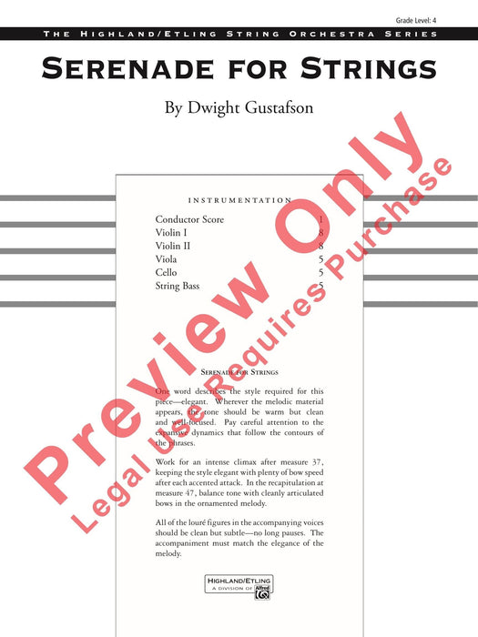 Serenade for Strings 小夜曲 弦樂 總譜 | 小雅音樂 Hsiaoya Music