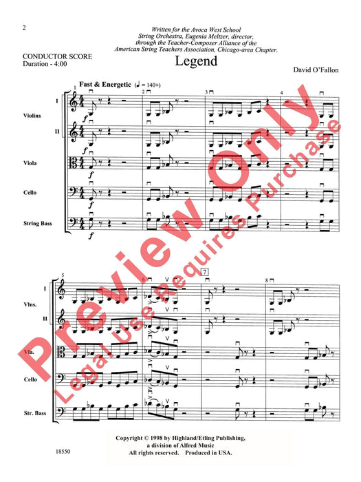 Legend 傳奇曲 總譜 | 小雅音樂 Hsiaoya Music