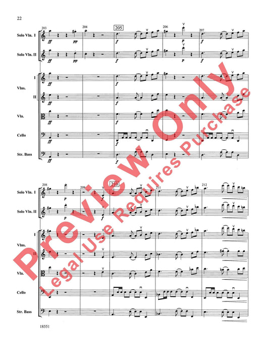 Bailes para Orquesta (For Two Solo Violins and String Orchestra) 獨奏 小提琴 弦樂團 總譜 | 小雅音樂 Hsiaoya Music