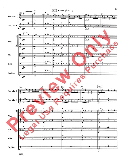 Bailes para Orquesta (For Two Solo Violins and String Orchestra) 獨奏 小提琴 弦樂團 總譜 | 小雅音樂 Hsiaoya Music