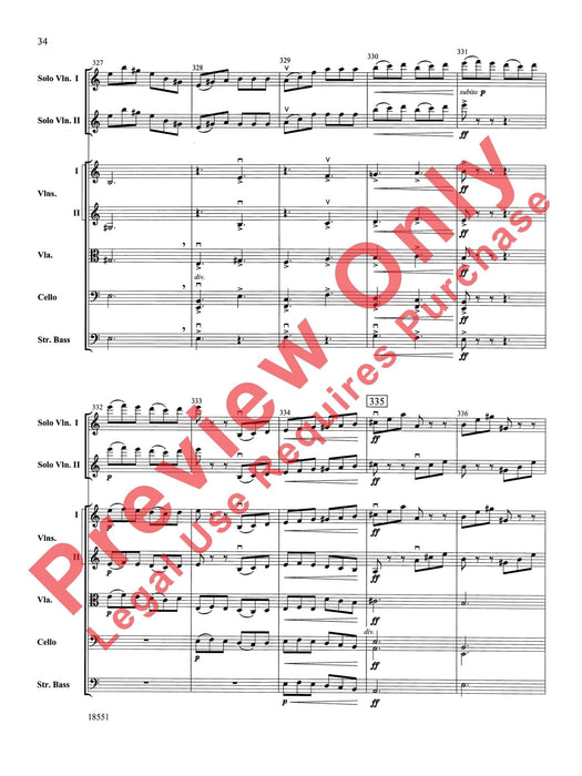 Bailes para Orquesta (For Two Solo Violins and String Orchestra) 獨奏 小提琴 弦樂團 總譜 | 小雅音樂 Hsiaoya Music