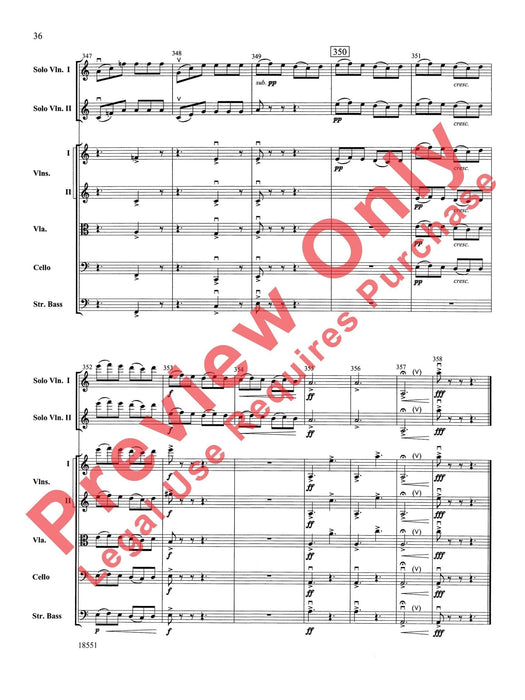 Bailes para Orquesta (For Two Solo Violins and String Orchestra) 獨奏 小提琴 弦樂團 總譜 | 小雅音樂 Hsiaoya Music