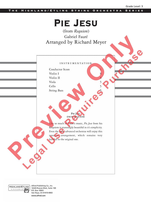 Pie Jesu (from Requiem) 佛瑞 安魂曲 總譜 | 小雅音樂 Hsiaoya Music