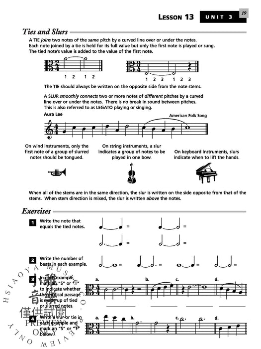 Alfred's Essentials of Music Theory: Complete Alto Clef (Viola) Edition 音樂理論中音譜號中提琴 | 小雅音樂 Hsiaoya Music