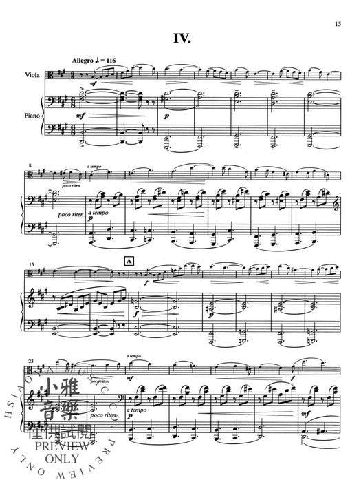 Solos for Young Violists Viola Part and Piano Acc., Volume 4 Selections from the Viola Repertoire 獨奏 中提琴 鋼琴 中提琴 | 小雅音樂 Hsiaoya Music