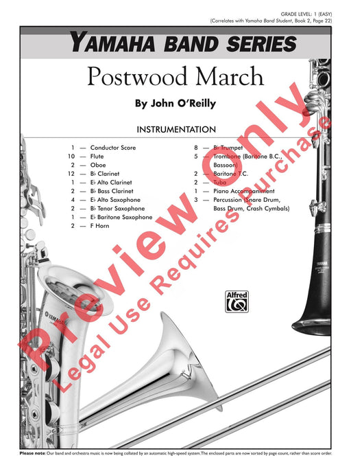 Postwood March 進行曲 總譜 | 小雅音樂 Hsiaoya Music