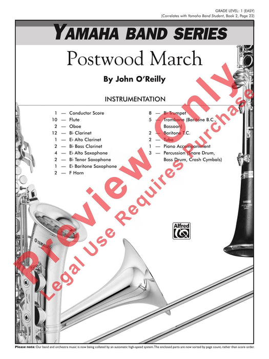 Postwood March 進行曲 總譜 | 小雅音樂 Hsiaoya Music