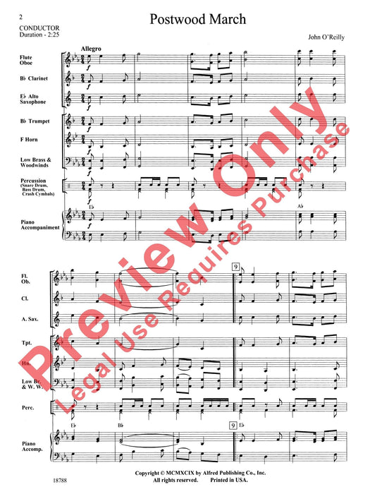 Postwood March 進行曲 總譜 | 小雅音樂 Hsiaoya Music