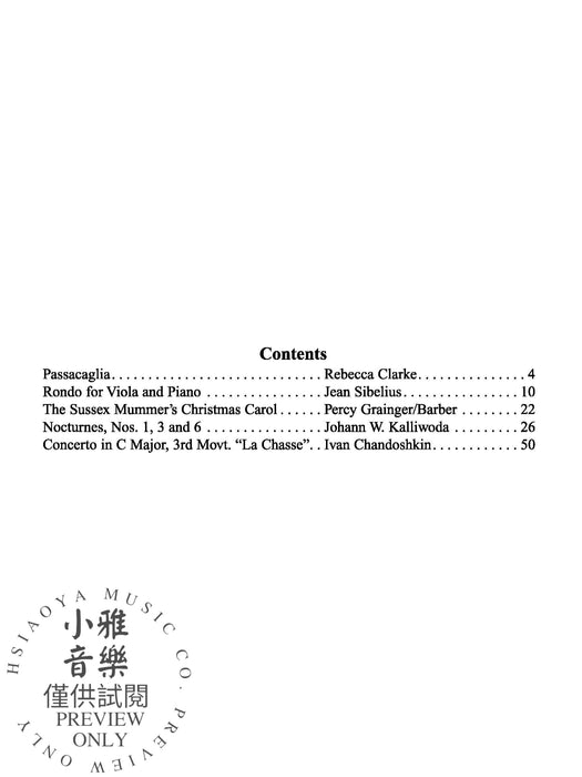 Solos for Young Violists Viola Part and Piano Acc., Volume 5 Selections from the Viola Repertoire 獨奏 中提琴 鋼琴 中提琴 | 小雅音樂 Hsiaoya Music
