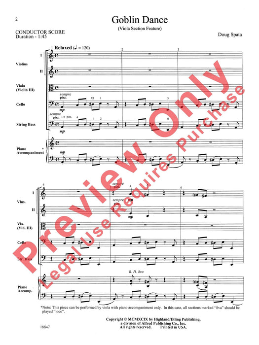 Goblin Dance Viola Section Feature 舞曲 中提琴樂節 總譜 | 小雅音樂 Hsiaoya Music