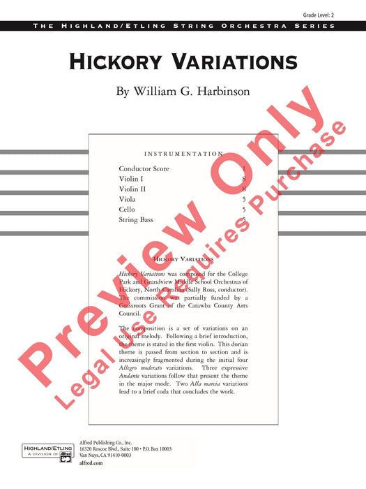 Hickory Variations 詠唱調 總譜 | 小雅音樂 Hsiaoya Music