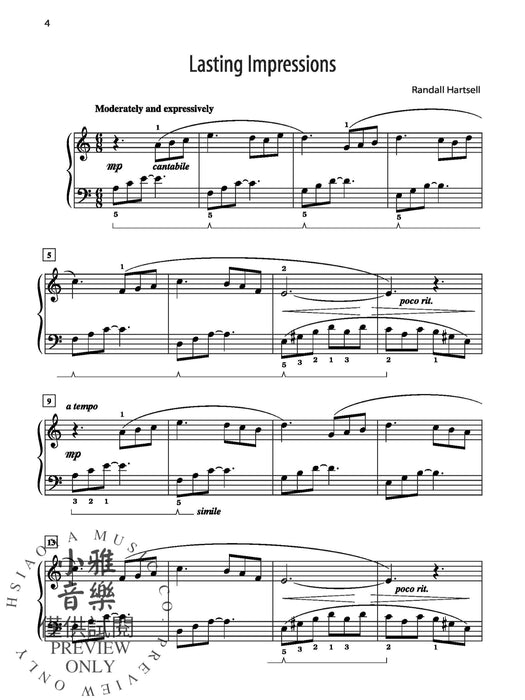 Lasting Impressions 10 Memorable Intermediate Piano Solos in Major and Relative Minor Keys 鋼琴 獨奏 | 小雅音樂 Hsiaoya Music