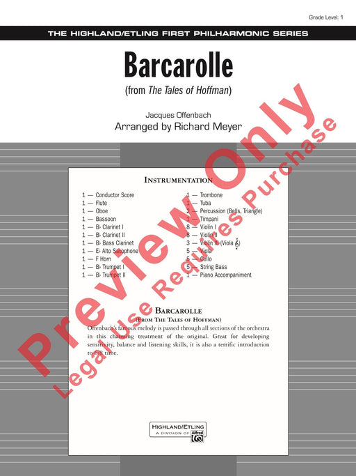 Barcarolle (from The Tales of Hoffman) 歐芬巴赫 船歌 | 小雅音樂 Hsiaoya Music