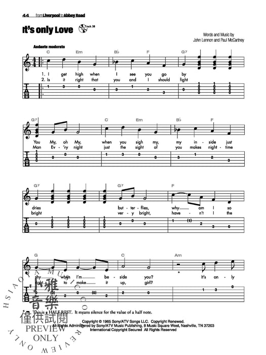 From Liverpool to Abbey Road TAB Notation Edition A Guitar Method Featuring 33 Songs of Lennon & McCartney 吉他 | 小雅音樂 Hsiaoya Music