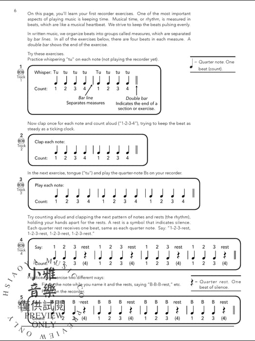 Recorder for Beginners An Easy Beginning Method | 小雅音樂 Hsiaoya Music