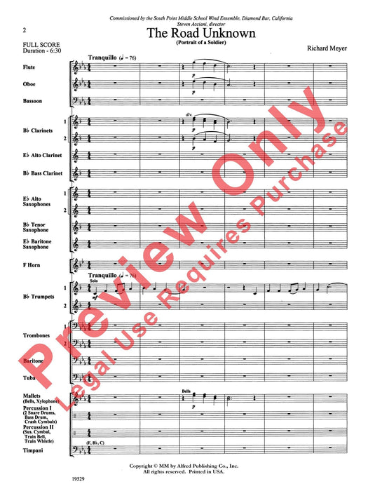 The Road Unknown 總譜 | 小雅音樂 Hsiaoya Music